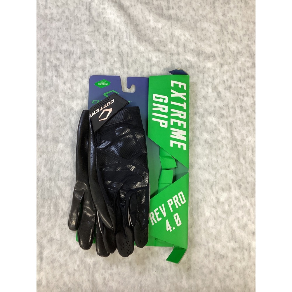 Cutters RevPro 4.0 Football ReceiverGloves Solid Black/Adult Medium S500-S-01-33